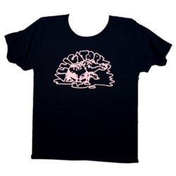 Alligator Scoopneck Ladies Tee Pink Logo